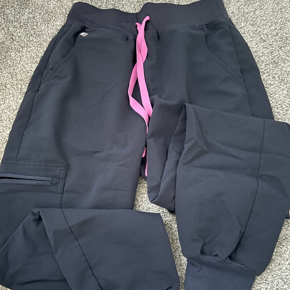 Navy scrubs figs joggers